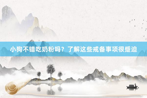 小狗不错吃奶粉吗？了解这些戒备事项很蹙迫